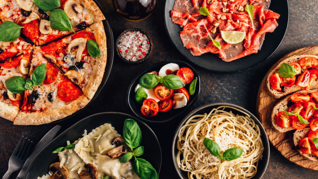 Range of Italian Food